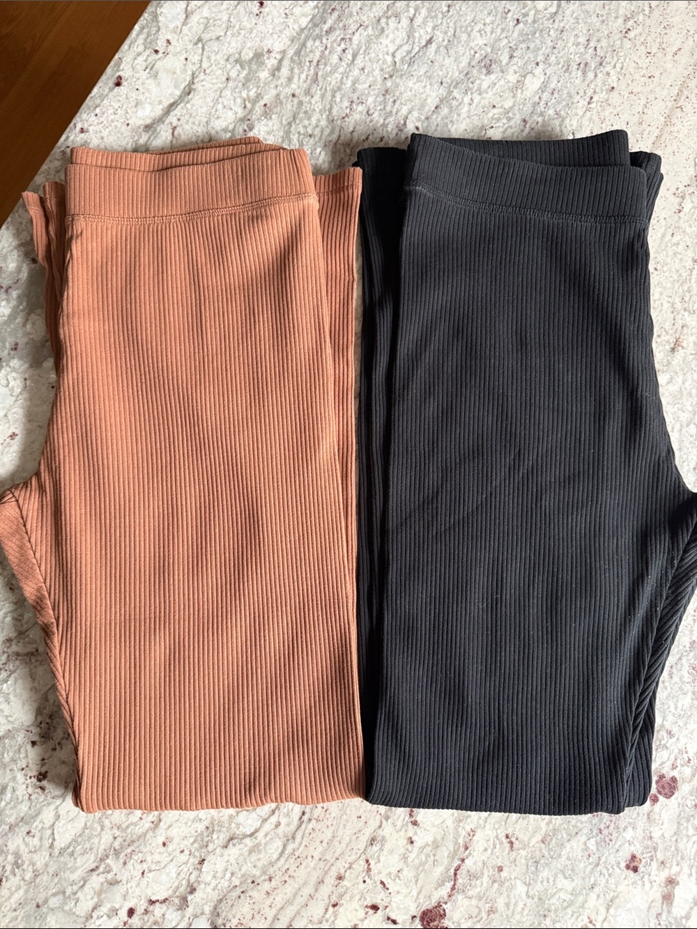 PINK Victoria's Secret Ribbed High-Waist Wide-Leg Leggings